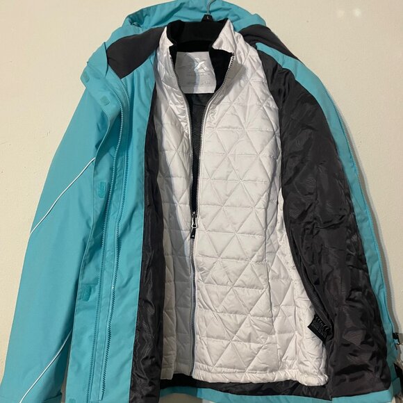 ZeroXposure Woman Hoodie Jacket w Removable Double Lining , Starlight (Blue) XXL - Picture 2 of 3